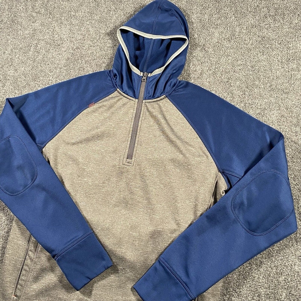 Rhone Mens Size Medium 1/4 Zip Pullover Hoodie Fleece Lined Athletic Slim Fit